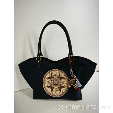 Bolso Tote de Ante Personalizado con Bordado Bohemio